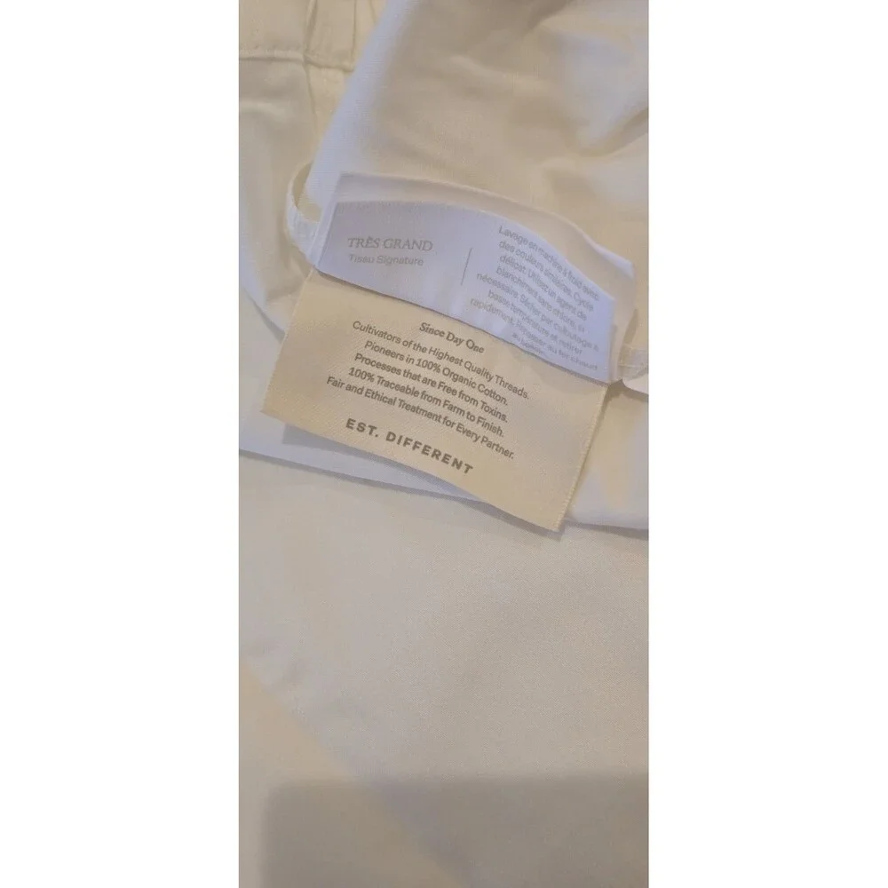 New BOLL & BRANCH Signature Hemmed 100% Cotton King Pillowcases Cream (2) $70